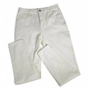 NWT Halara Flex Denim Jeans White Skinny High Waisted Stretch Knit Pants Size M